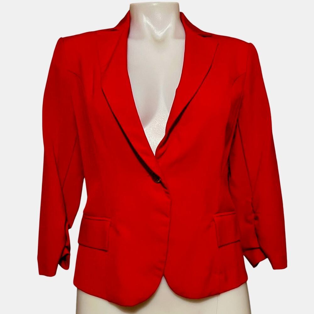 Jules & Leopold Red Twill‎ Rayon Blend Blazer SZ 4 NWT